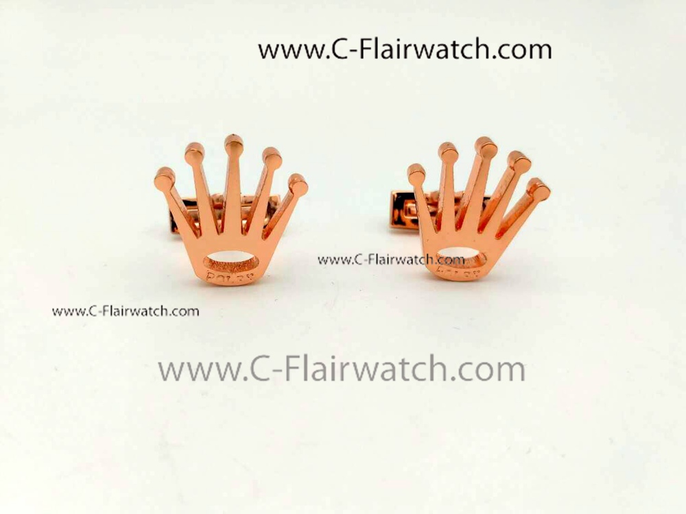 Replacement Rolex Logo Cufflinks - Rose Gold Cuff Link